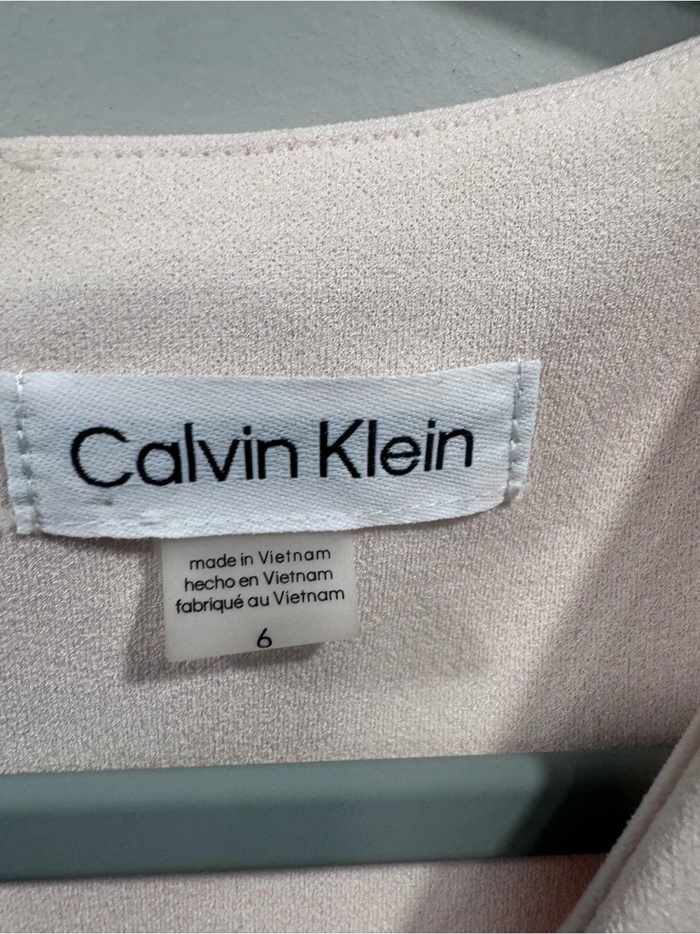 Calvin Klein Size 6 Ivory Cream Wide Leg Belted Jumpsuit Sleeveless V-Neck Basic - Picture 5 of 11